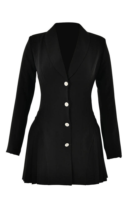 Blazer Mini Jurk | Diepe V Elegantie Elivra