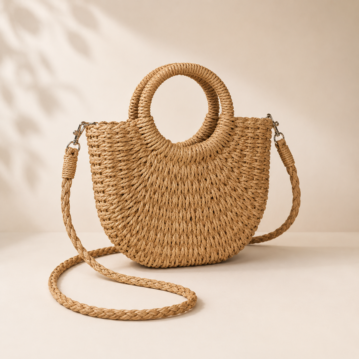 Marisol™ | Handgeweven Half-Moon Crossbody