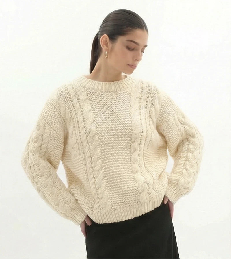 Livia zachte knit sweater met ronde hal