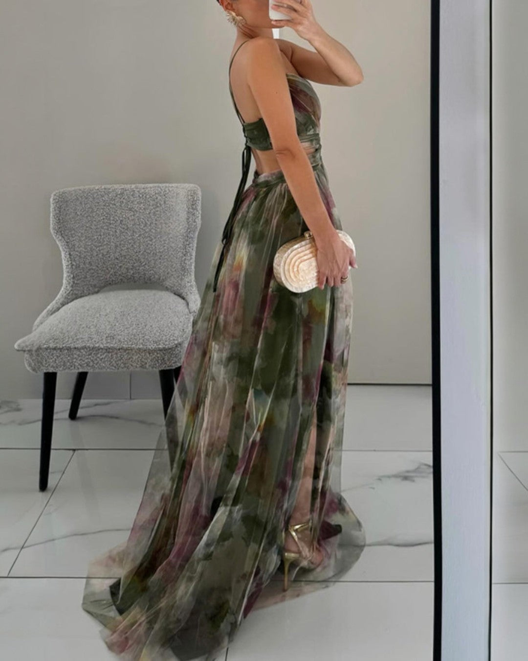 Seréa™ | Luxe Maxi Jurk met Florale Print