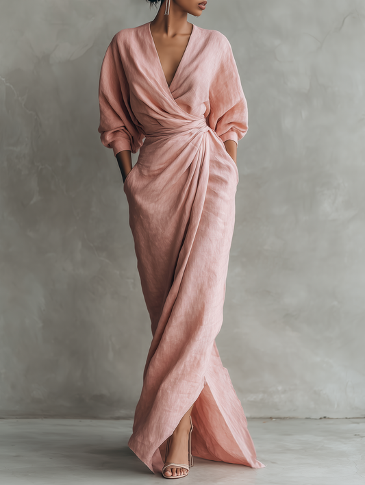 Mirella™ | Elegante Maxi Jurk met V-Hals