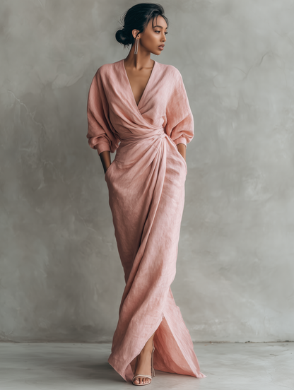 Mirella™ | Elegante Maxi Jurk met V-Hals