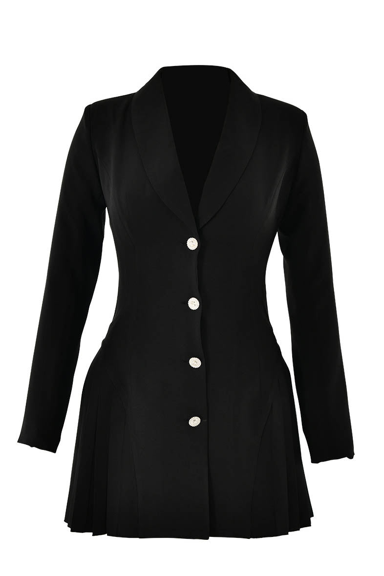 Blazer Mini Jurk | Diepe V Elegantie Elivra