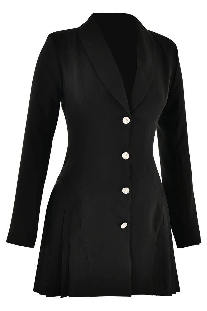 Blazer Mini Jurk | Diepe V Elegantie Elivra