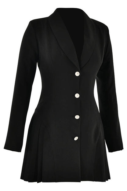 Blazer Mini Jurk | Diepe V Elegantie Elivra