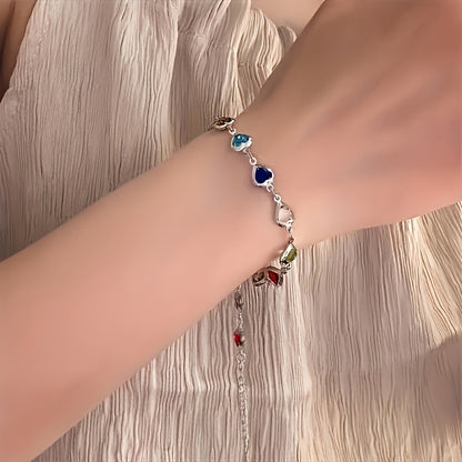 Marilou™ | Armband met Gekleurde Hartjes