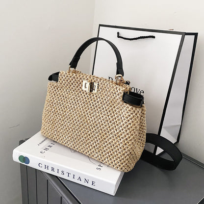 Isabelle™ | Luxe Geweven Handtas Met Schouderriem
