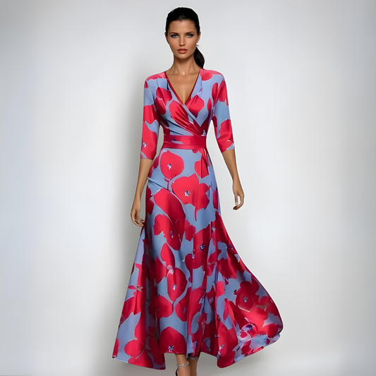 Valeria | Elegante Bloemen Maxi Jurk