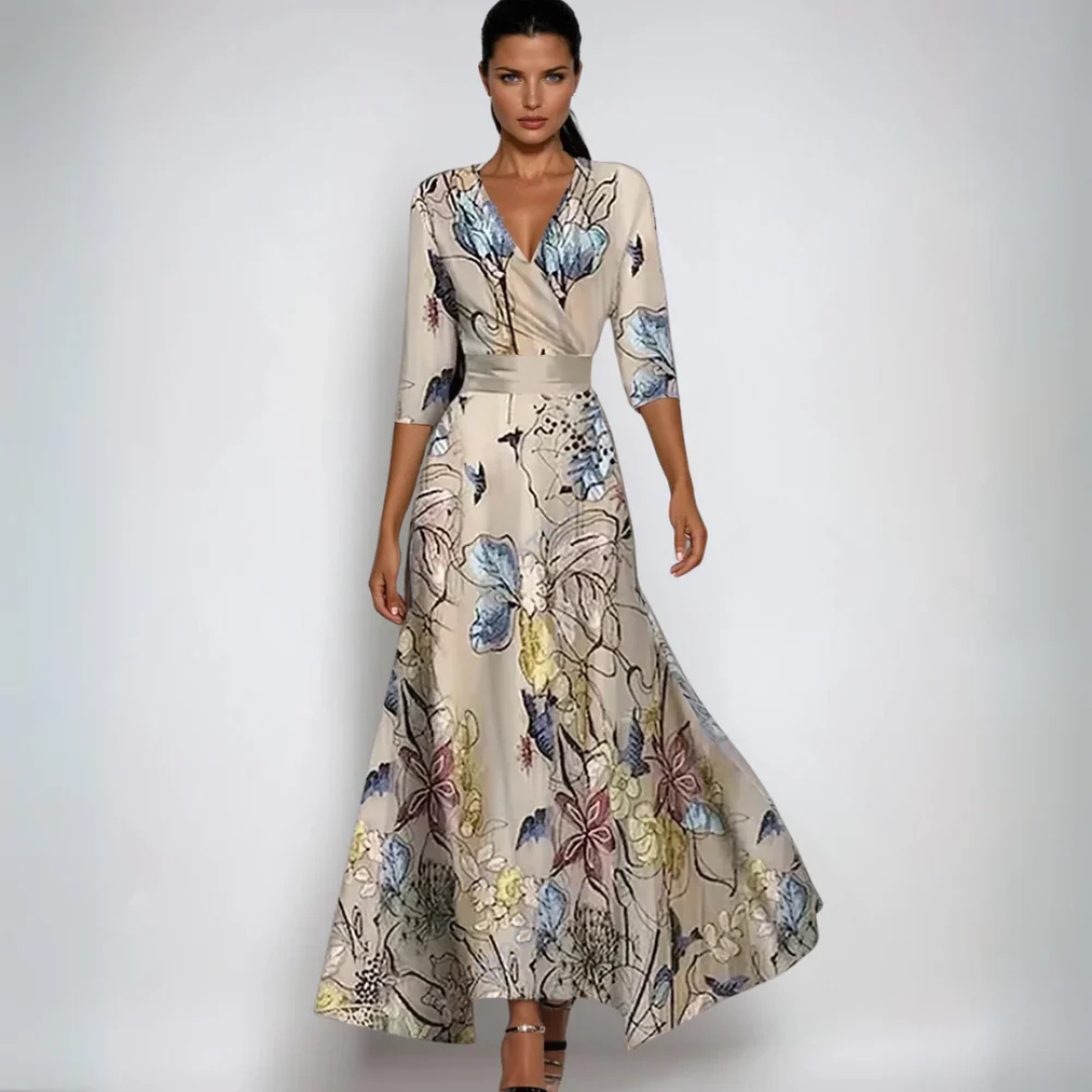 Valeria | Elegante Bloemen Maxi Jurk