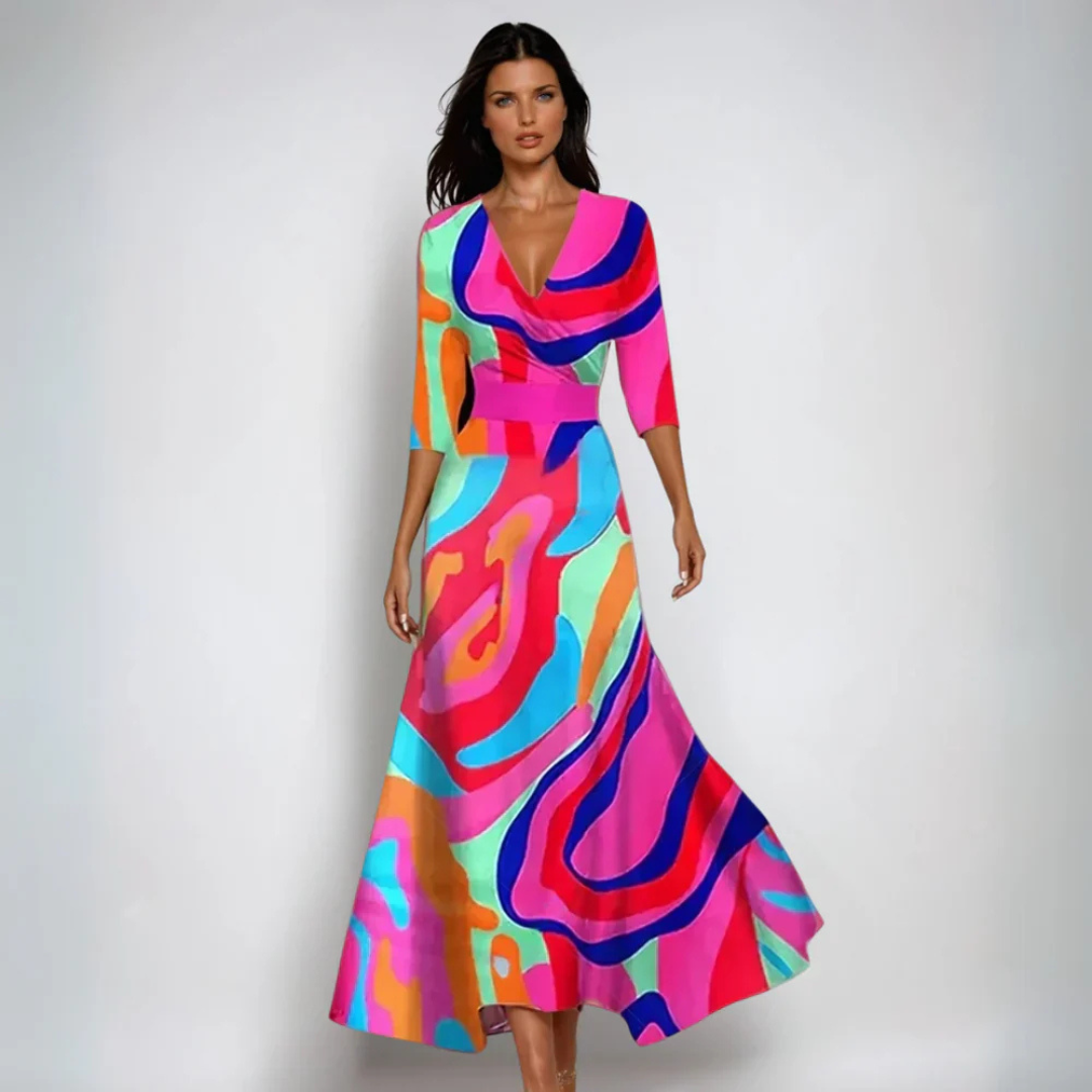 Valeria | Elegante Bloemen Maxi Jurk