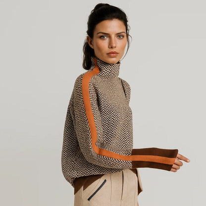 Elena™ | Trui met Hoge Kraag