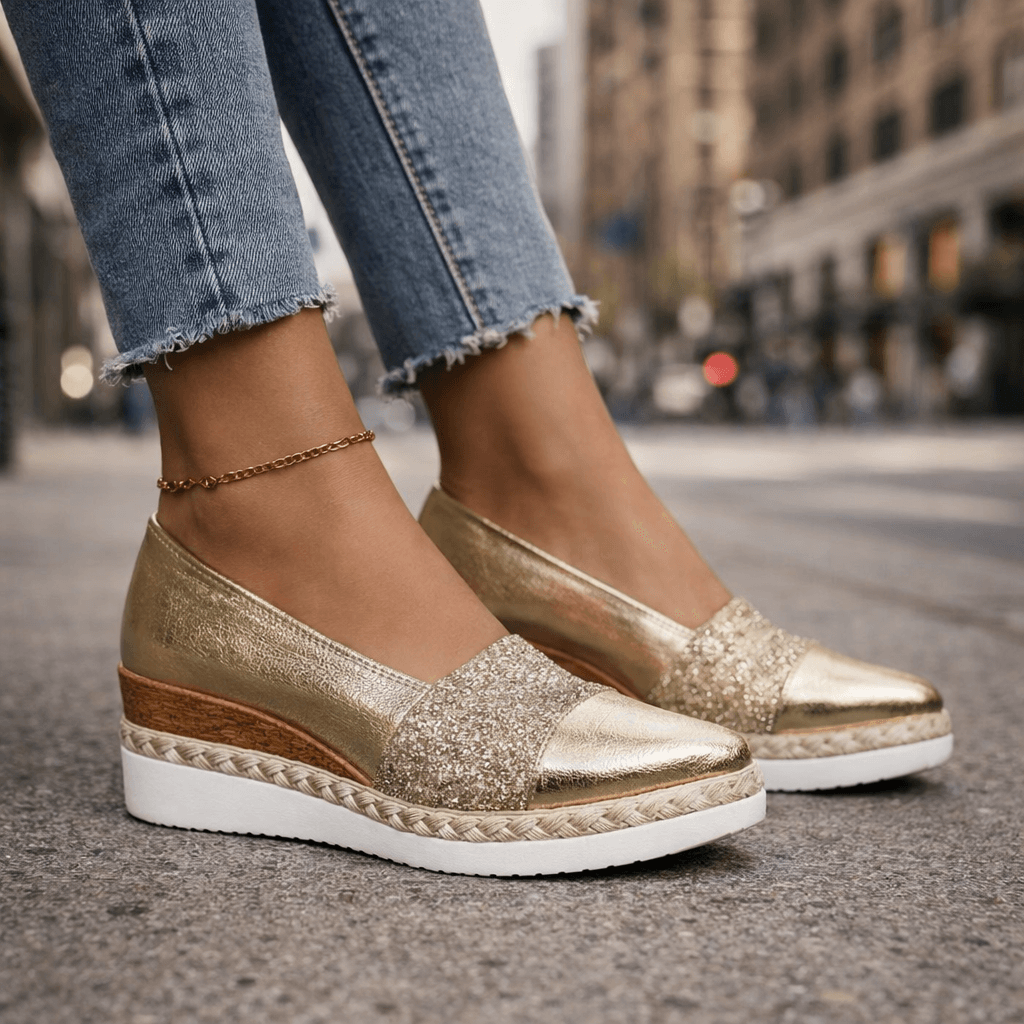 Seraphina™ | Luxe Glitter Wedge Sneakers