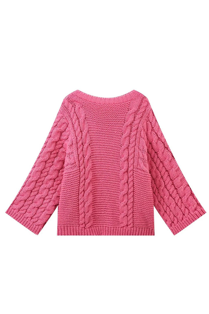 Cable Knit Trui | Oversized & Chic Elivra