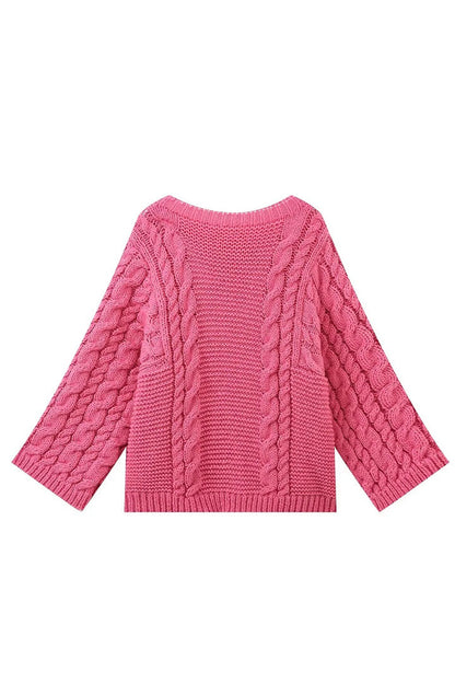 Cable Knit Trui | Oversized & Chic Elivra