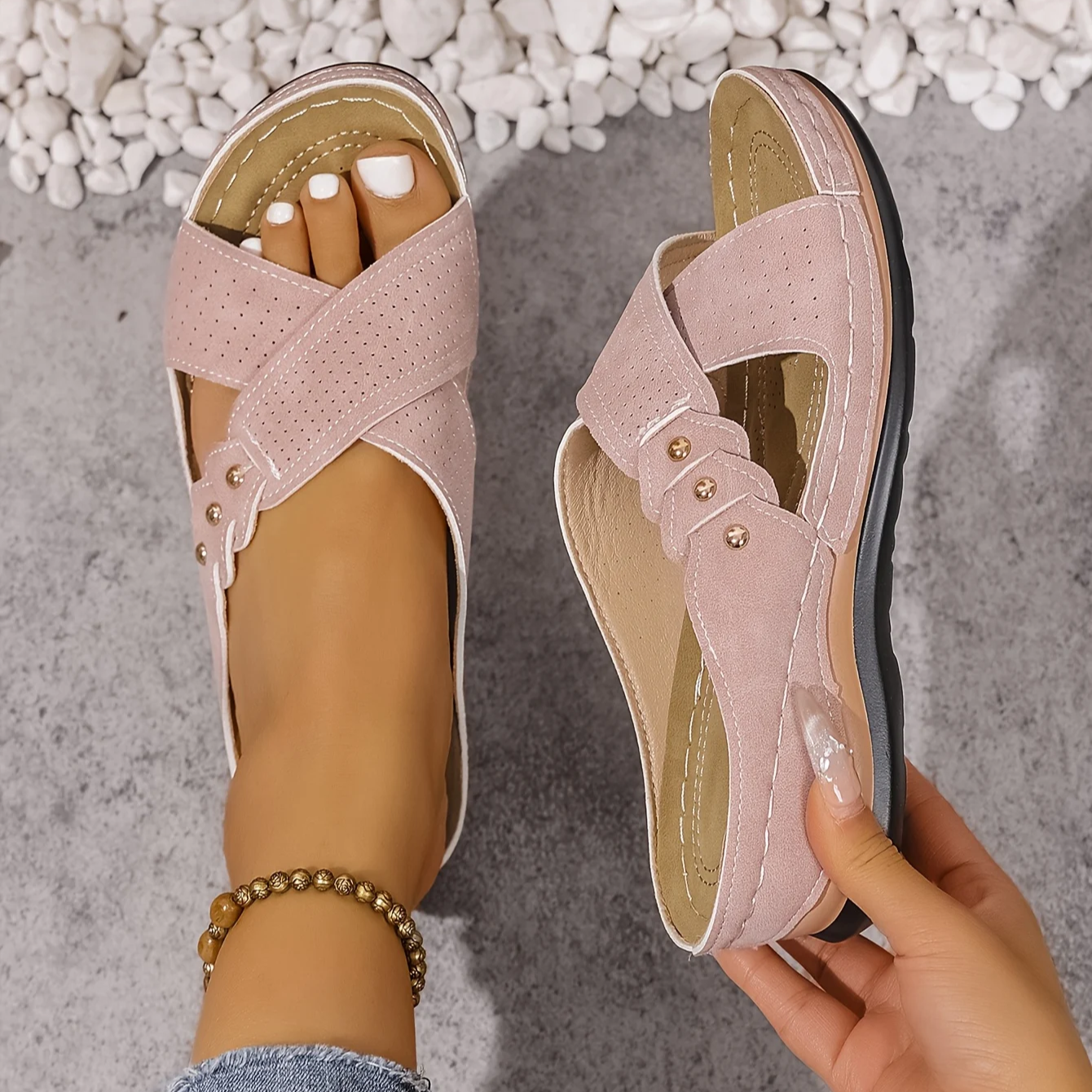 Estelle™ | Orthopedische Sleehak Sandalen