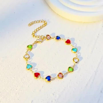 Marilou™ | Armband met Gekleurde Hartjes