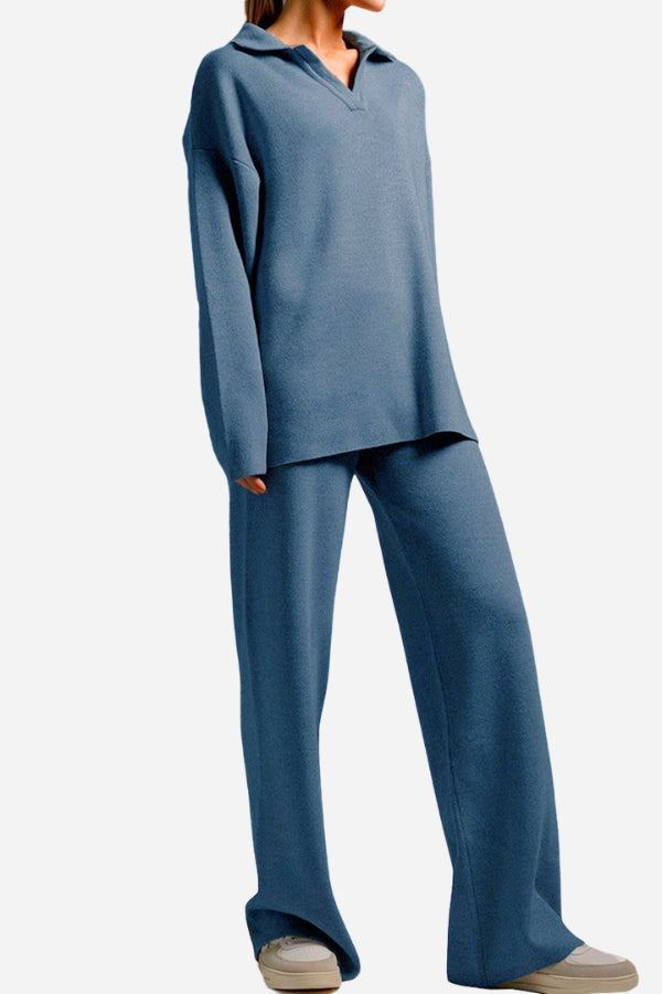 Plush & Preppy Camel Two-Piece Set Elivra
