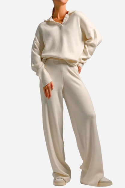 Plush & Preppy Camel Two-Piece Set Elivra