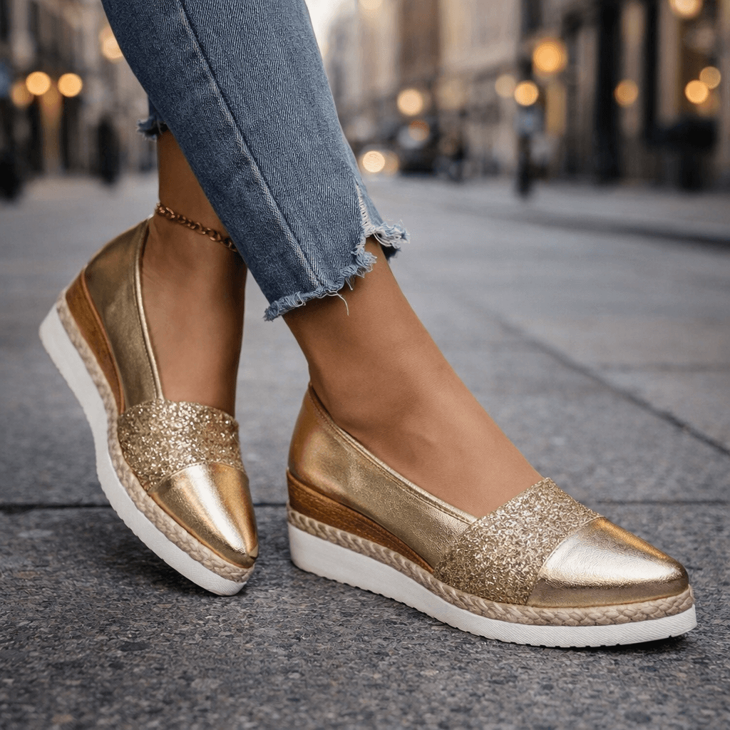 Seraphina™ | Luxe Glitter Wedge Sneakers