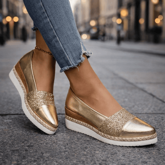Seraphina™ | Luxe Glitter Wedge Sneakers