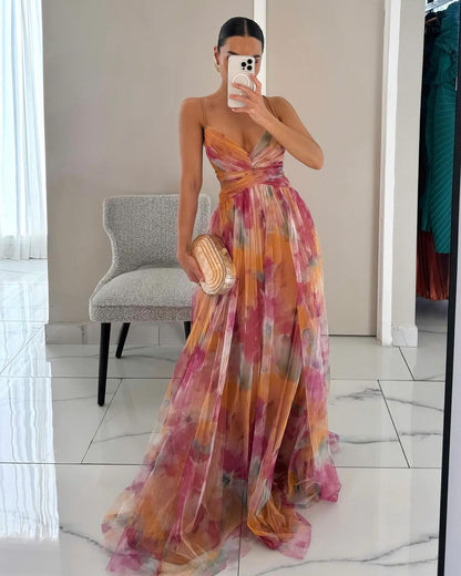 Seréa™ | Luxe Maxi Jurk met Florale Print
