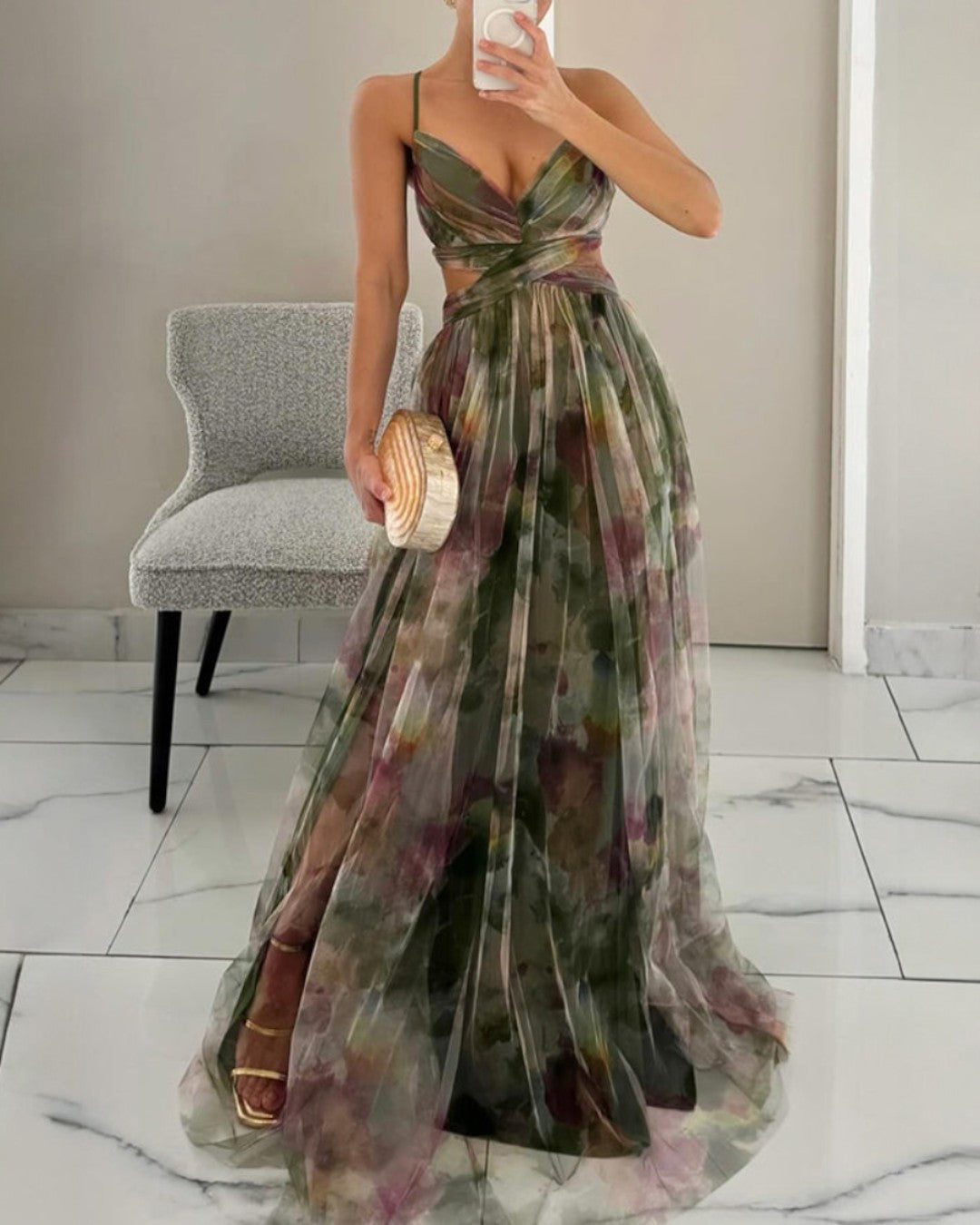Seréa™ | Luxe Maxi Jurk met Florale Print