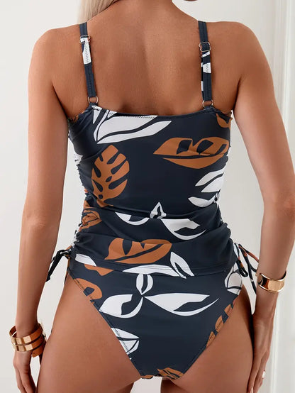Ingrid™ | Flatteuze Tankini met Tropische Print