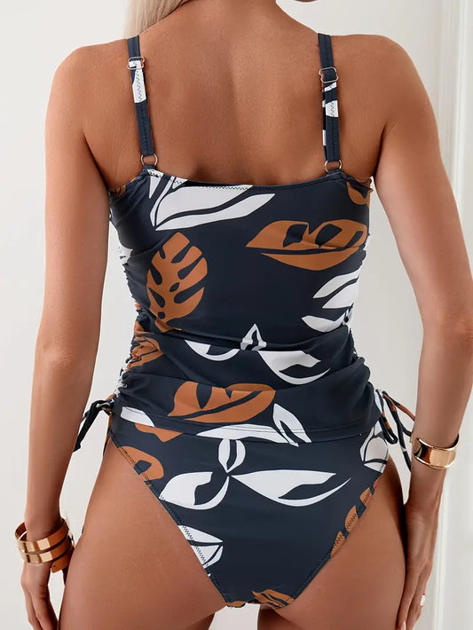 Ingrid™ | Flatteuze Tankini met Tropische Print