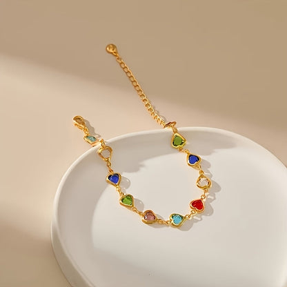 Marilou™ | Armband met Gekleurde Hartjes