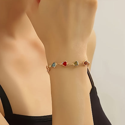 Marilou™ | Armband met Gekleurde Hartjes