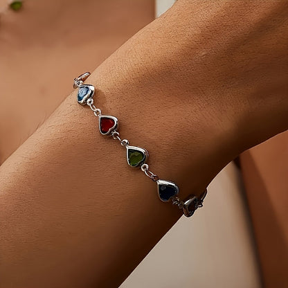 Marilou™ | Armband met Gekleurde Hartjes