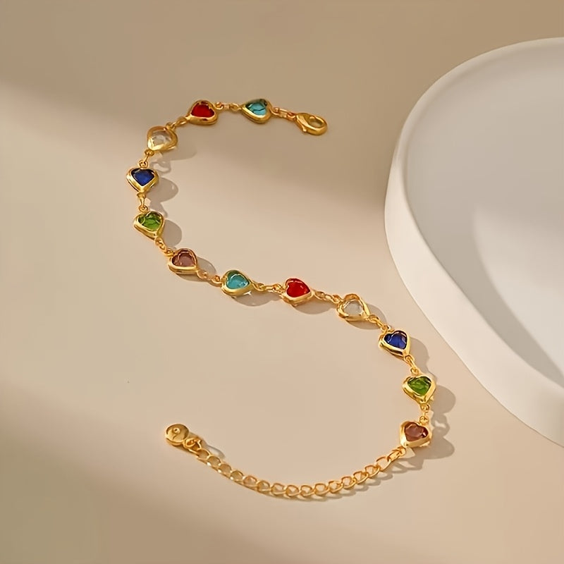 Marilou™ | Armband met Gekleurde Hartjes