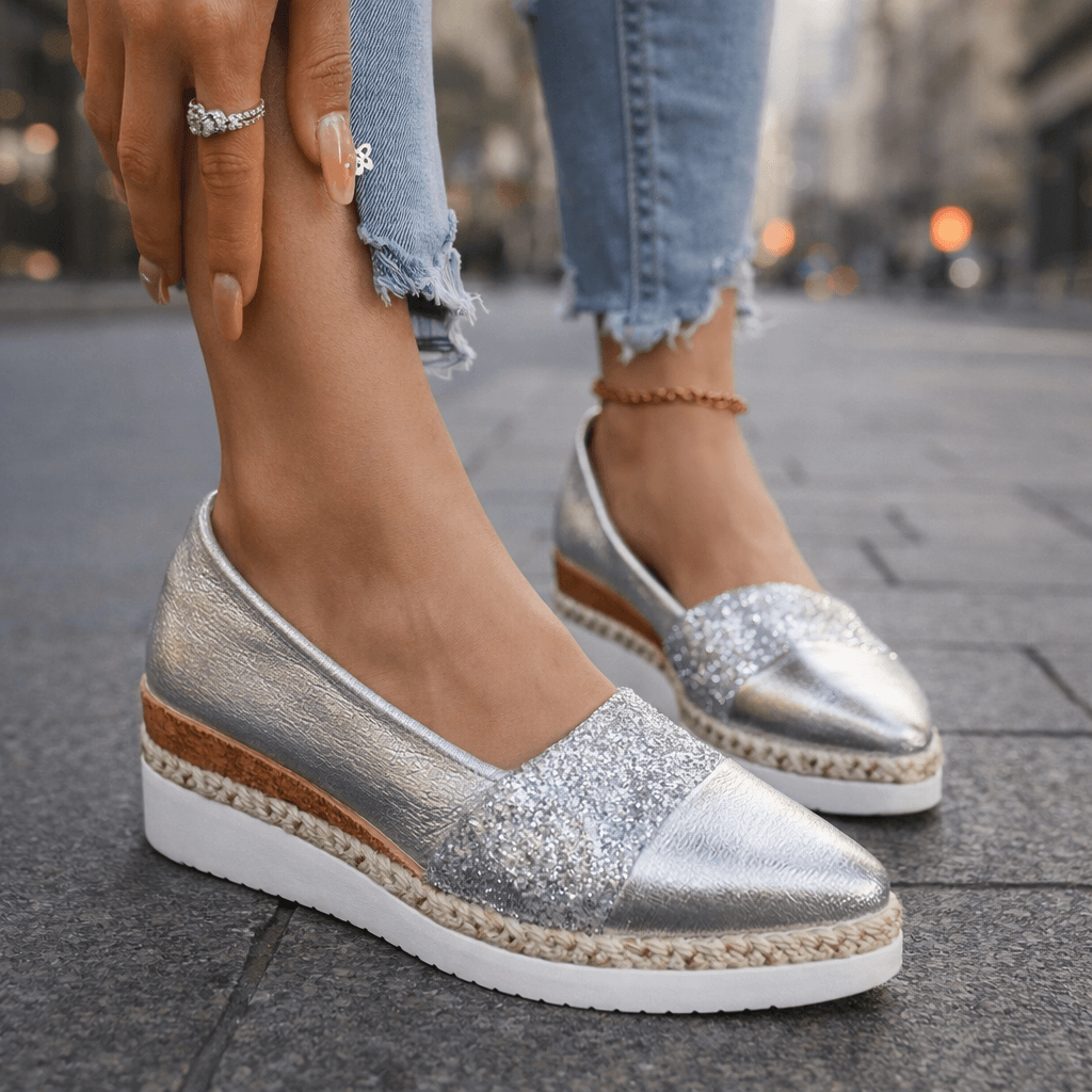 Seraphina™ | Luxe Glitter Wedge Sneakers