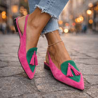 Vivienne™️ | Elegante Slingback Loafers met Kwastjes