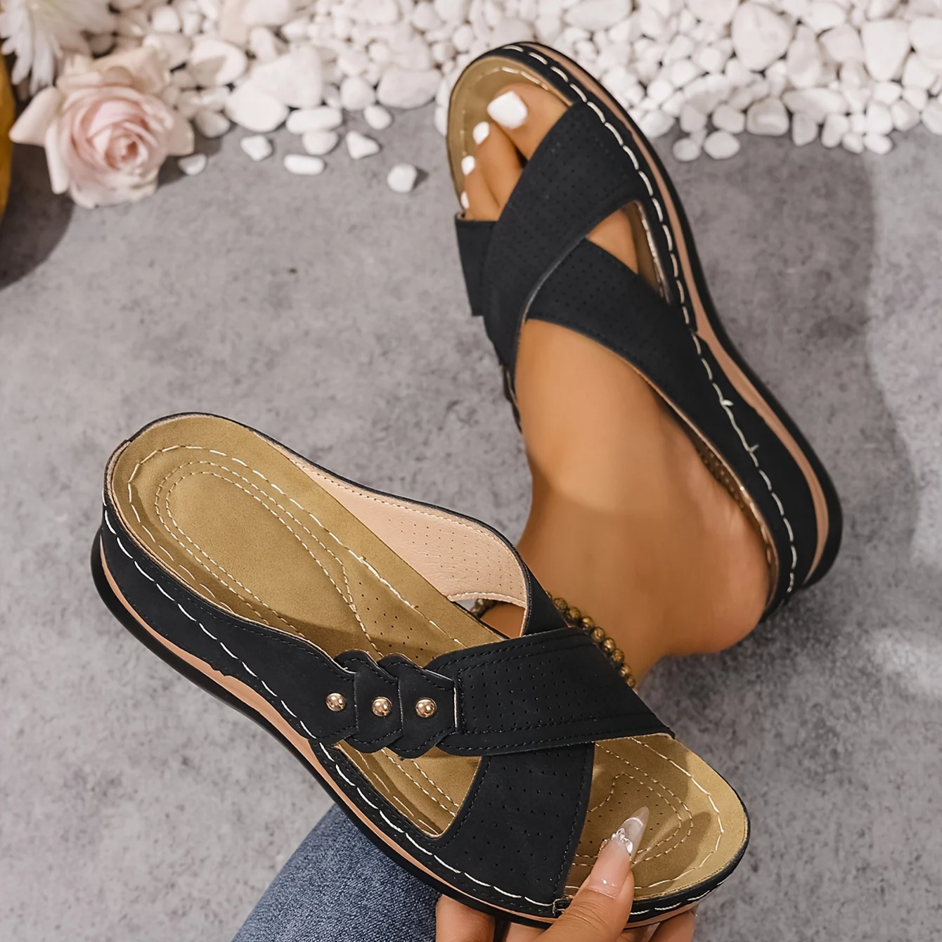 Estelle™ | Orthopedische Sleehak Sandalen