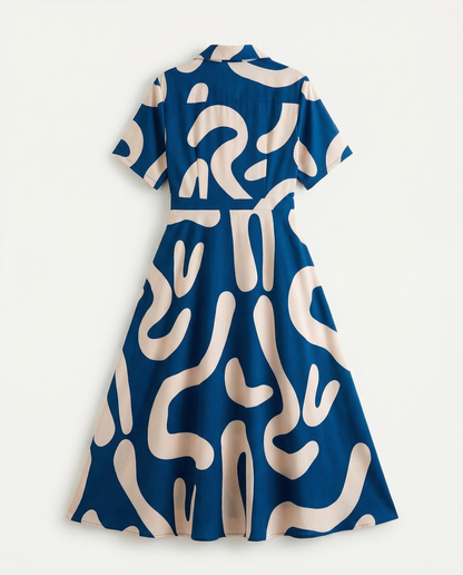 Kirsty Scribble Print Shirt Dress Elivra