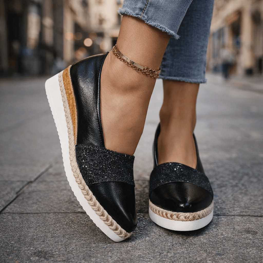 Seraphina™ | Luxe Glitter Wedge Sneakers