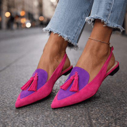 Vivienne™️ | Elegante Slingback Loafers met Kwastjes