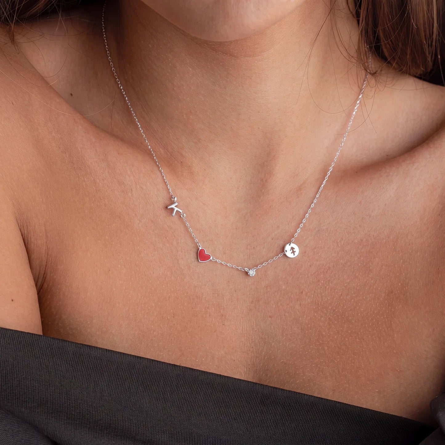 Amoura™ | Ketting met Hartje en Initiaal