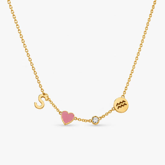 Amoura™ | Ketting met Hartje en Initiaal