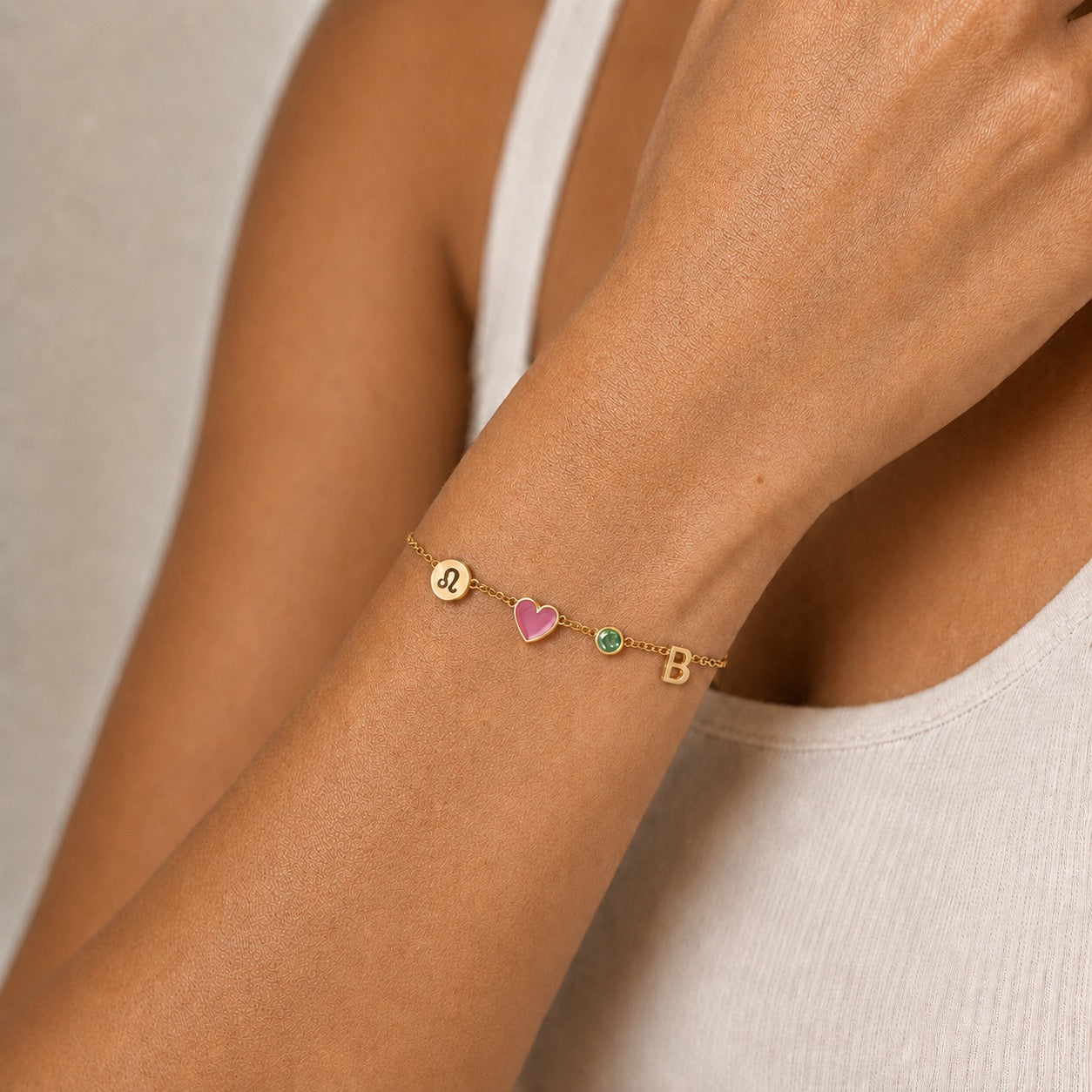 Amoura™ | Armband met Hartje en Initiaal