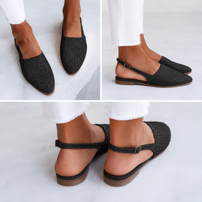 Simone™ | Gevlochten Loafers met Hielbandje