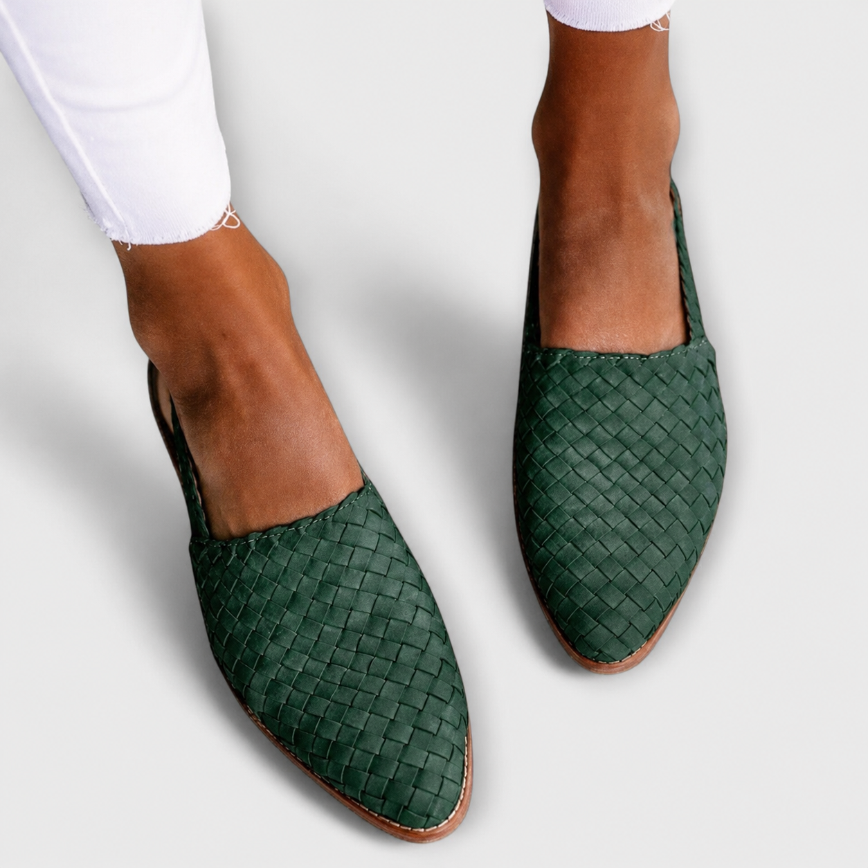 Simone™ | Gevlochten Loafers met Hielbandje