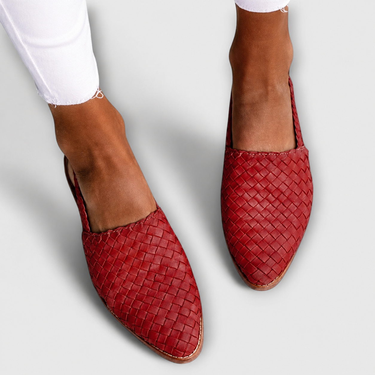 Simone™ | Gevlochten Loafers met Hielbandje
