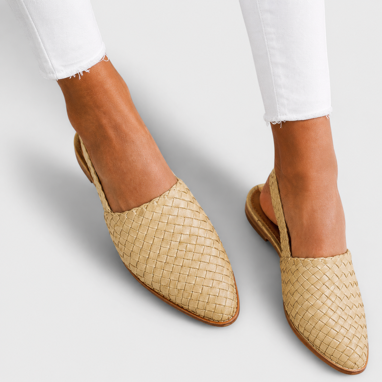 Simone™ | Gevlochten Loafers met Hielbandje