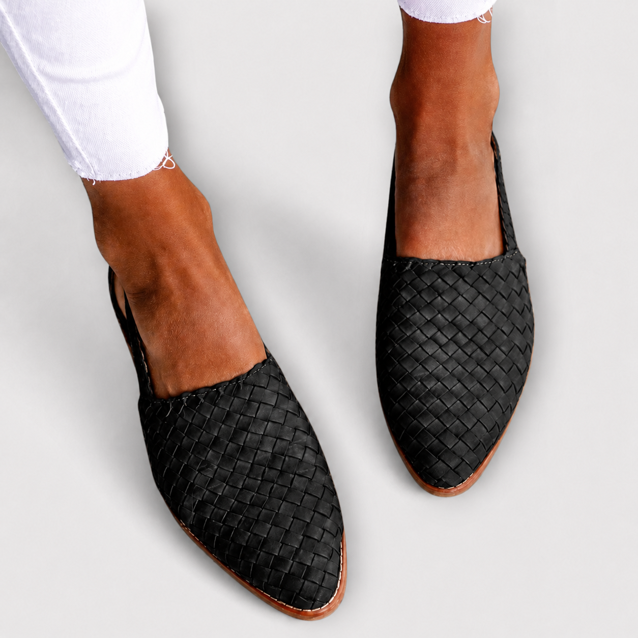 Simone™ | Gevlochten Loafers met Hielbandje