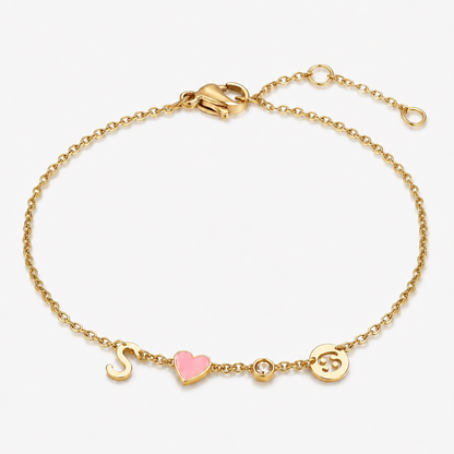 Amoura™ | Armband met Hartje en Initiaal