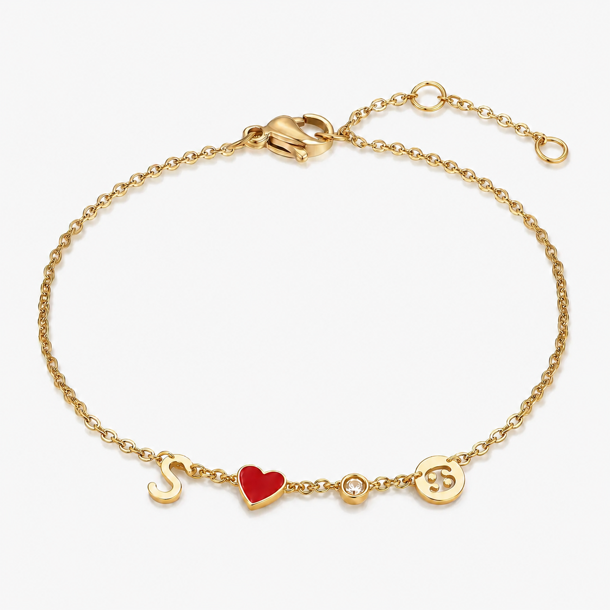 Amoura™ | Armband met Hartje en Initiaal