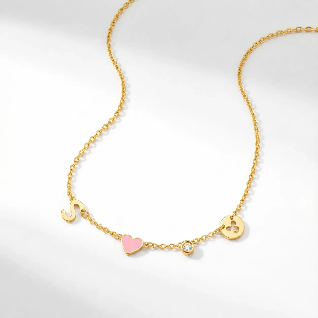 Amoura™ | Ketting met Hartje en Initiaal