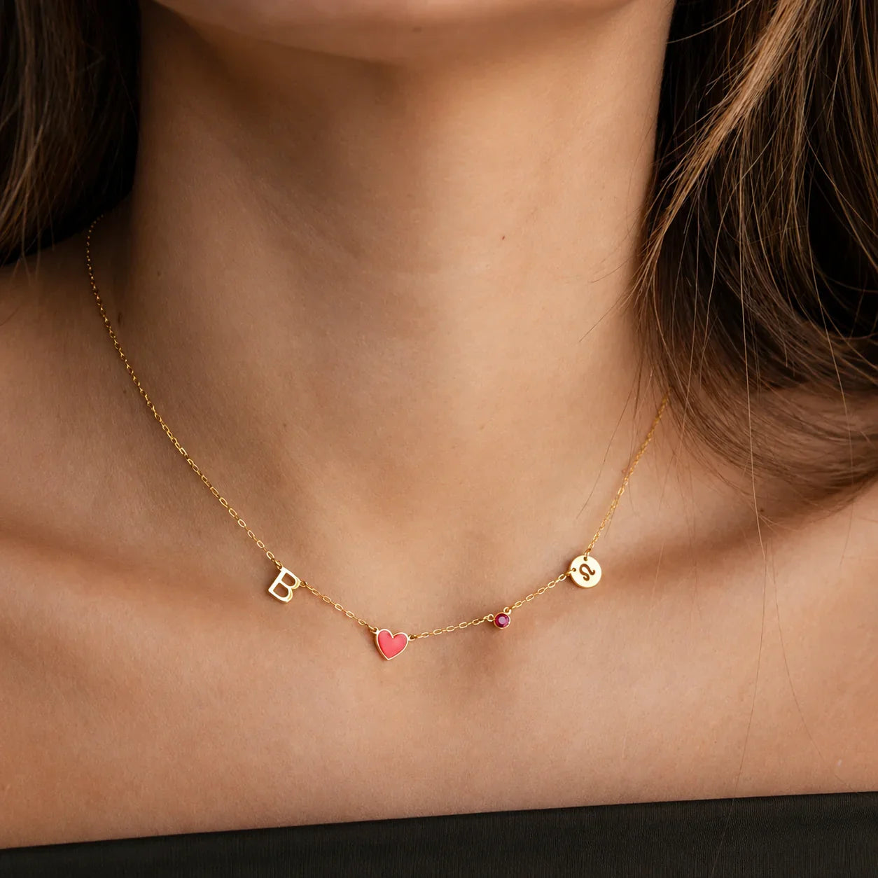 Amoura™ | Ketting met Hartje en Initiaal